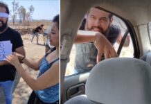Abandonó al perro de su novia y ella lo deja a él en el mismo descampado