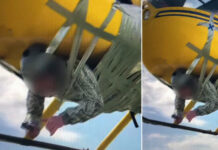 Youtuber ató a un hombre a un helicóptero con cinta de embalaje durante un vuelo