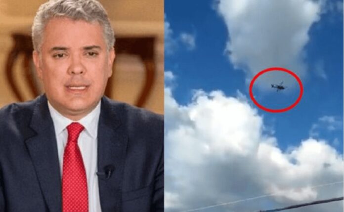 Video-muestra-el-momento-del-ataque-a-tiros-contra-el-helicoptero-presidencial-de-Ivan-Duque