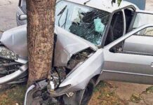 Terrible accidente: tres hombres iban en auto y murieron al estrellarse contra un árbol