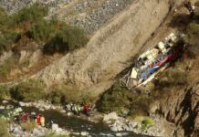 Conmoción en Perú: al menos 29 muertos por la caída de un colectivo a un precipicio