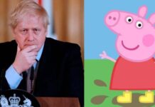 Boris Johnson mezcló las notas de su discurso, no sabía como seguir y terminó a hablando de Peppa Pig