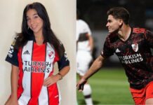 El encuentro entre Luciana Milessi y Julián Álvarez en los festejos de River campeón