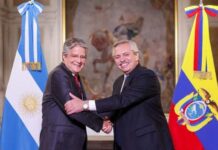 Alberto Fernández recibió a su par de la República de Ecuador, Guillermo Lasso